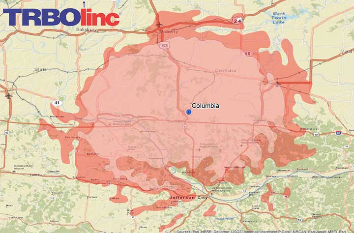 Columbia Overlay Coverage Map
