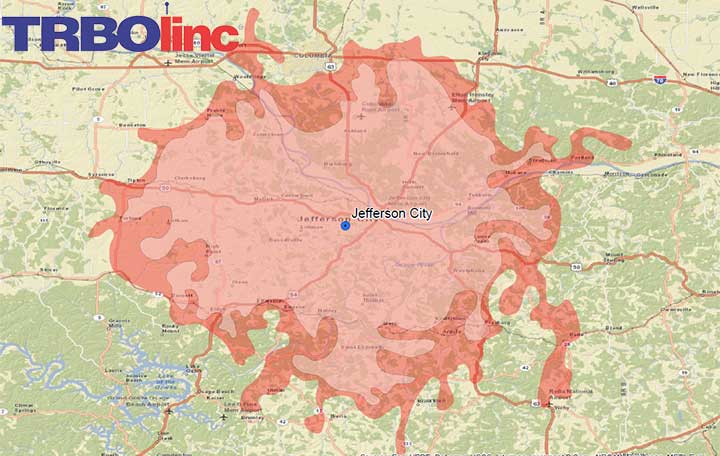Jefferson City Overlay Coverage Map